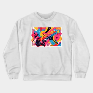 Memphis Design Rockabilly Abstract Crewneck Sweatshirt